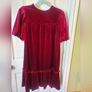 Nordstrom, size 1X, velvet burgundy/dark red